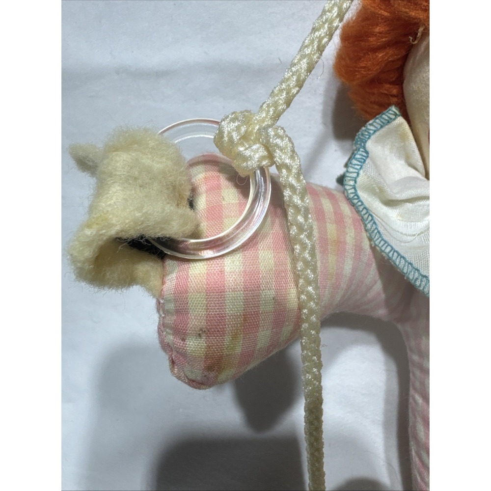 VTG 70's Happy CLOWN ON SWING/Trapeze Calico‎ Critters 18" Pastels MADE IN USA - Picture 3 of 13
